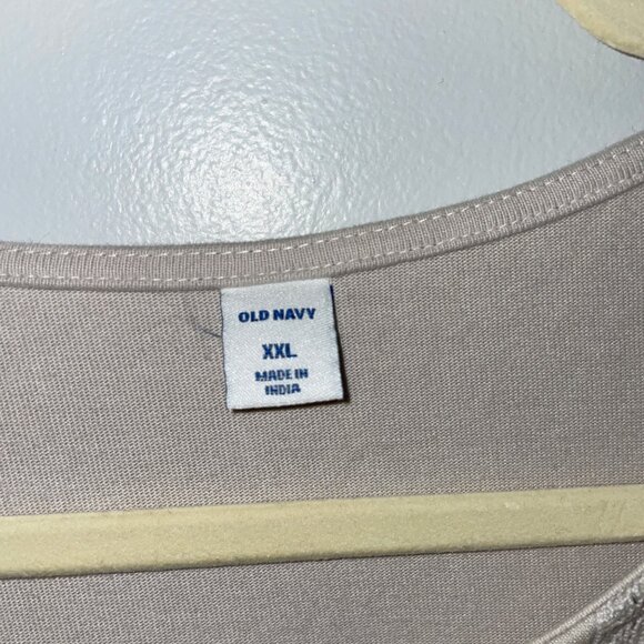 Old Navy Womens Beige Lace Shoulder Top XXL Cotton Rayon Blend - Picture 3 of 6